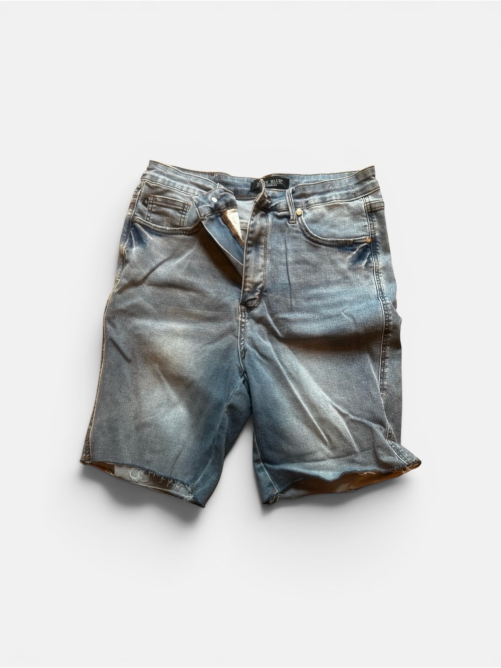 Judy Blue High Rise Light Wash Denim Shorts XL Like New
